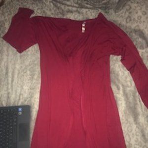 Red Long Cardigan (Duster)
